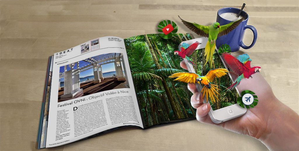 image - press by SnapPress ARGOplay ex-SnapPress the native Augmented Reality solution for publishing and press, available free of charge to end-users on iOS and Android smartphones, preview of a smartphone and the augmented coverage of Ouest-France's special edition magazine