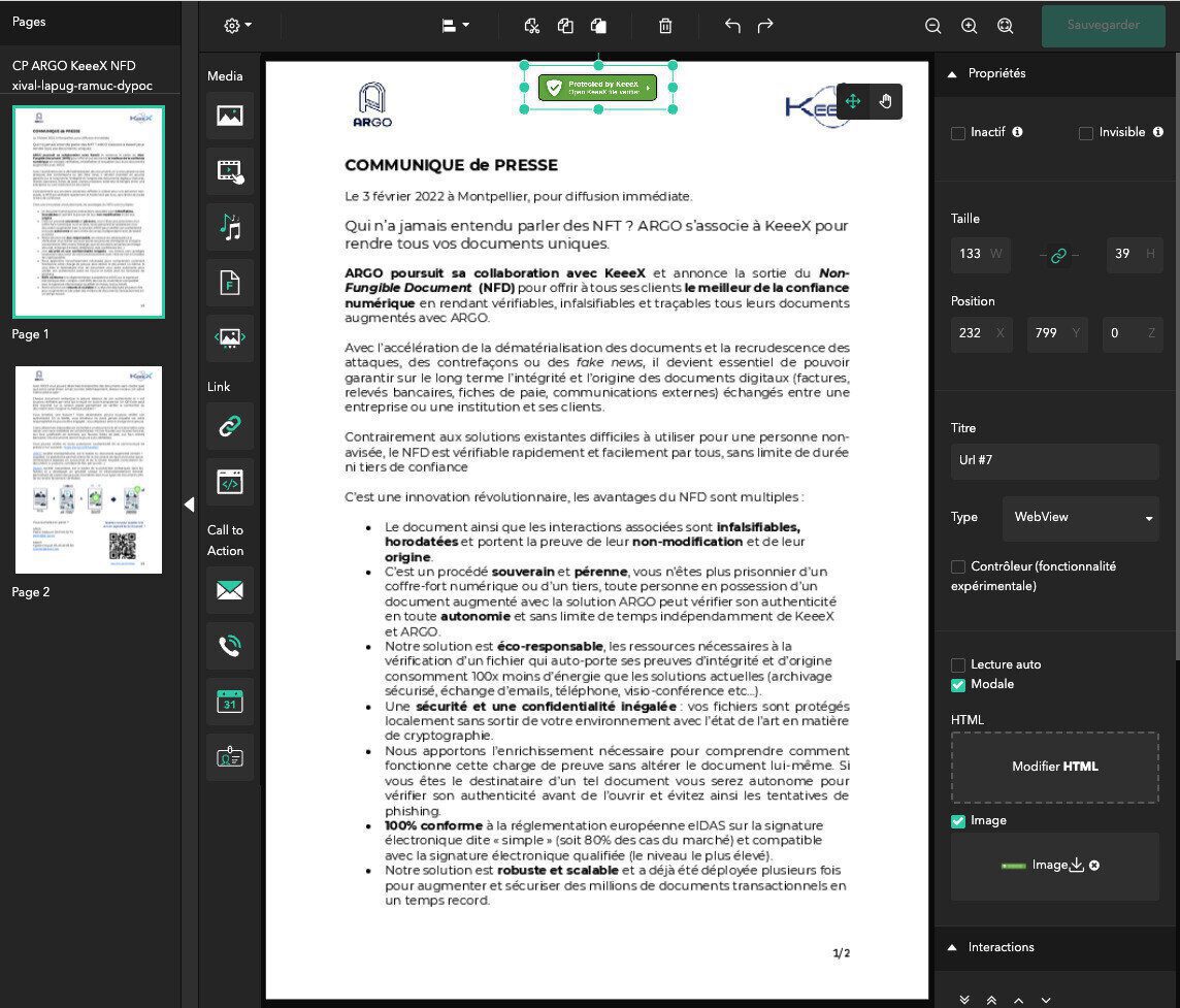 ARGO Non Fungible Document